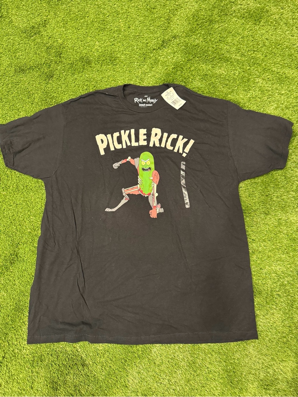 Pickle Rick Men's 2XL Graphic Shirt 2022 Adult Swim Rick and Morty Black NWT New